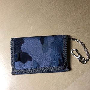 Camo blue wallet